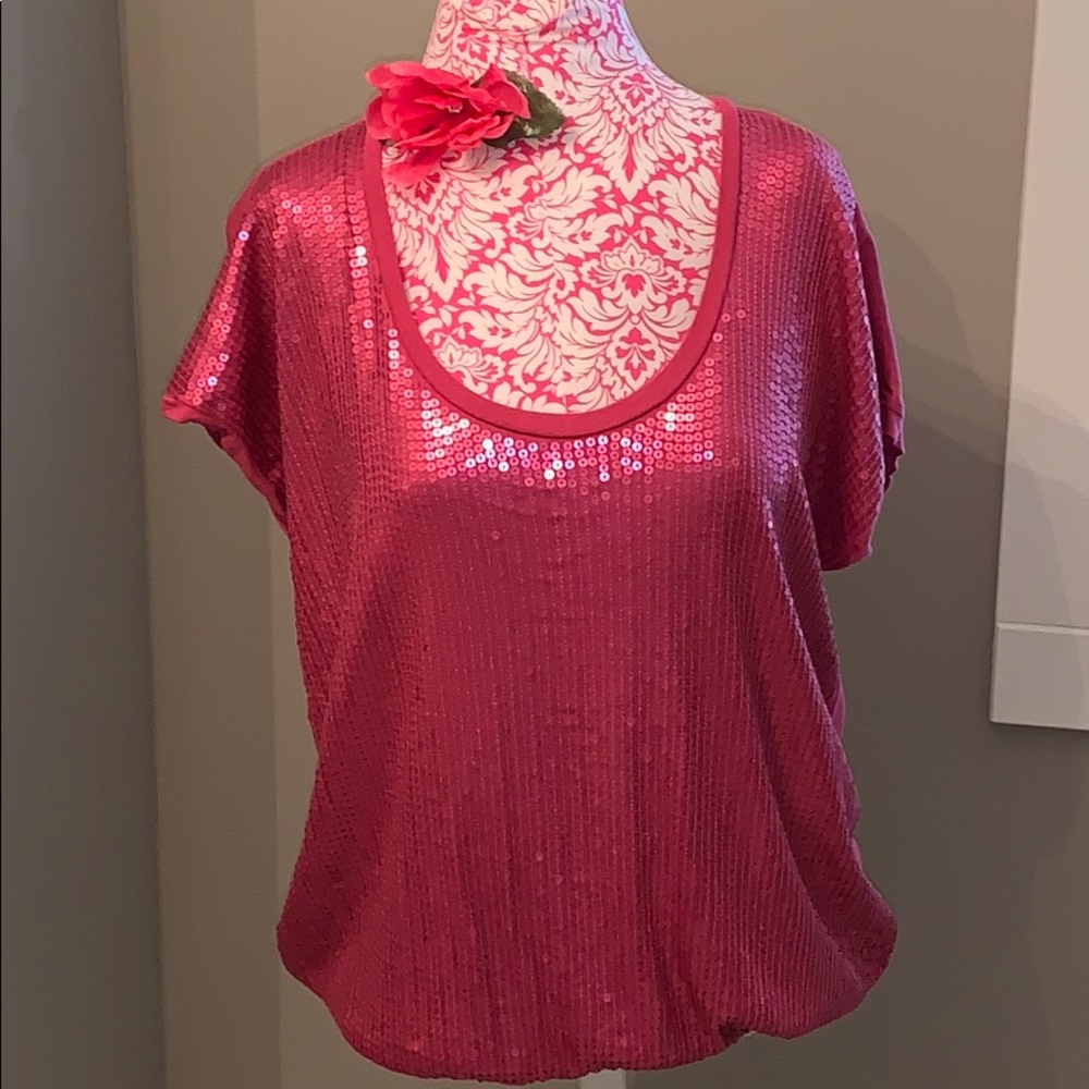 🌺Express Sequin Blouse Pink Size S-L
